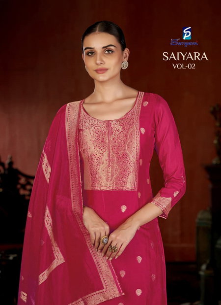 Saiyara Vol 2 By Sargam Pure Banglory Silk Jaquard Dress Material Bulk Orders In India